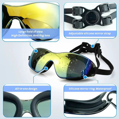 Adult Swimming Goggles & Cap Set – Anti-Fog, UV Protection, Leak-Free Clear Vision for Men & Women