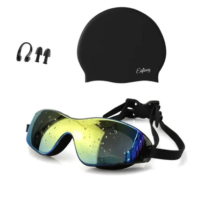 Adult Swimming Goggles & Cap Set – Anti-Fog, UV Protection, Leak-Free Clear Vision for Men & Women