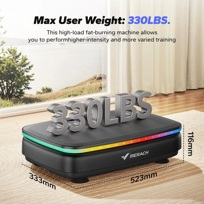 Vibration Plate Exercise Machine with Light Whole Body Workout Power Vibrate Platform Vibration Plate Lymphatic Drainage