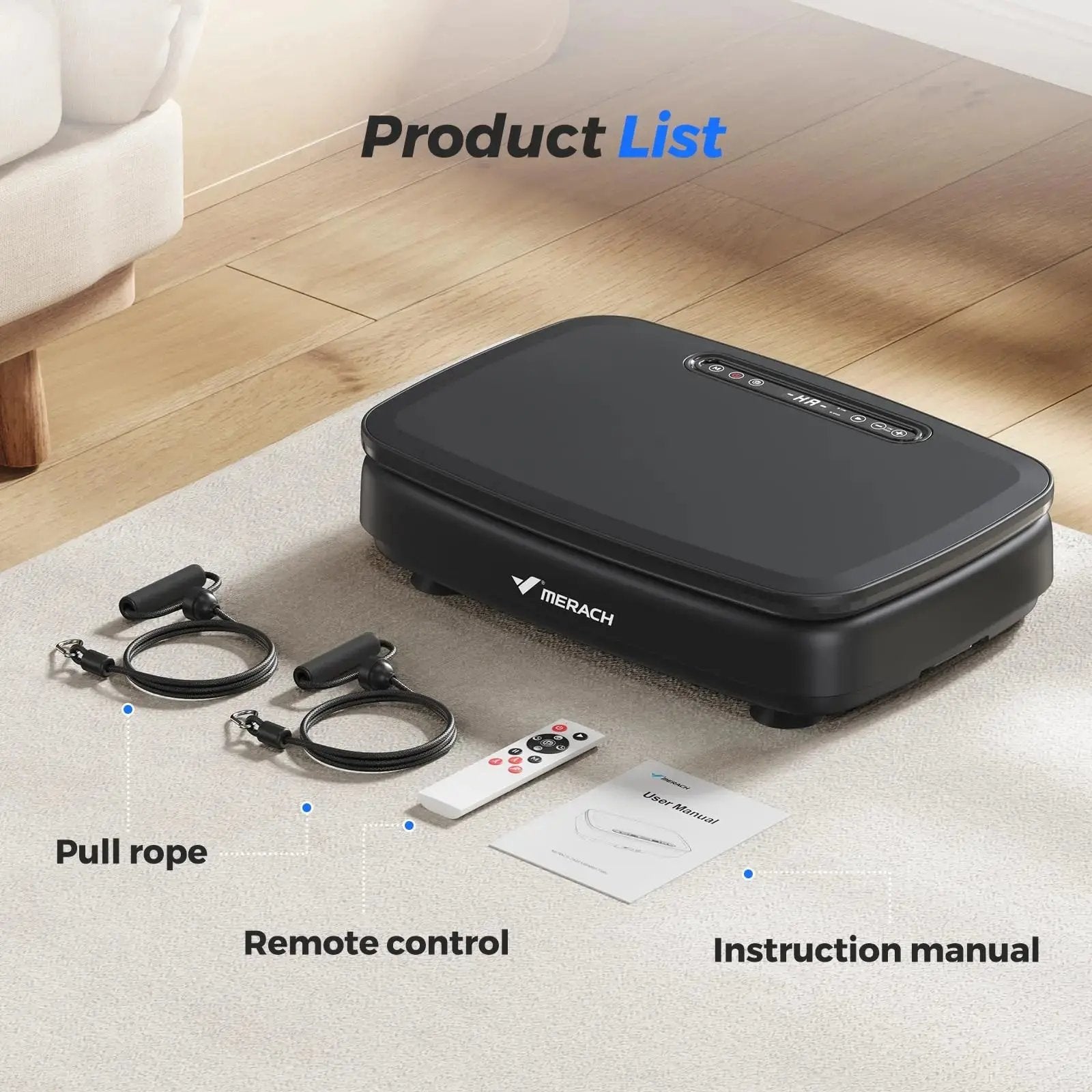 Vibration Plate Exercise Machine with Light Whole Body Workout Power Vibrate Platform Vibration Plate Lymphatic Drainage