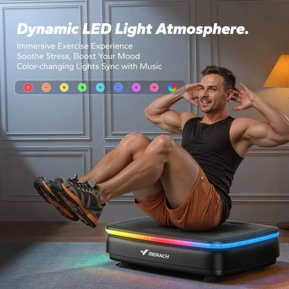 Vibration Plate Exercise Machine with Light Whole Body Workout Power Vibrate Platform Vibration Plate Lymphatic Drainage