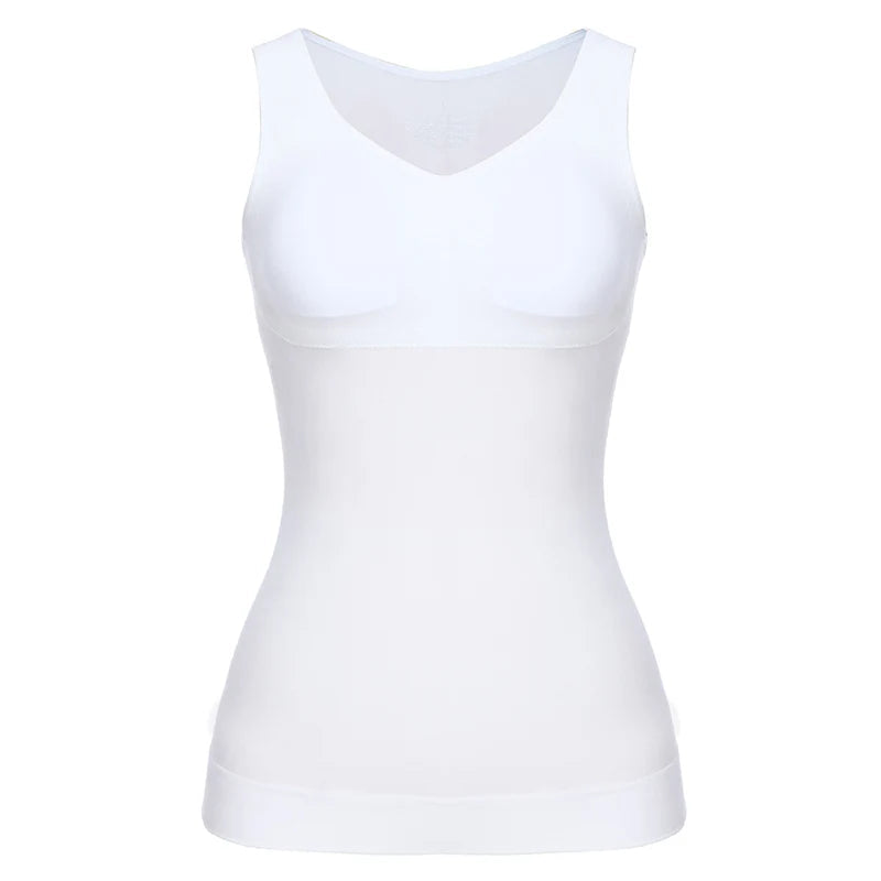 Tank Tops for Women with Built in Bra Shelf Bra Casual Wide Strap Basic Camisole Sleeveless Top Shaper with Removable Bra American Fitness CLub