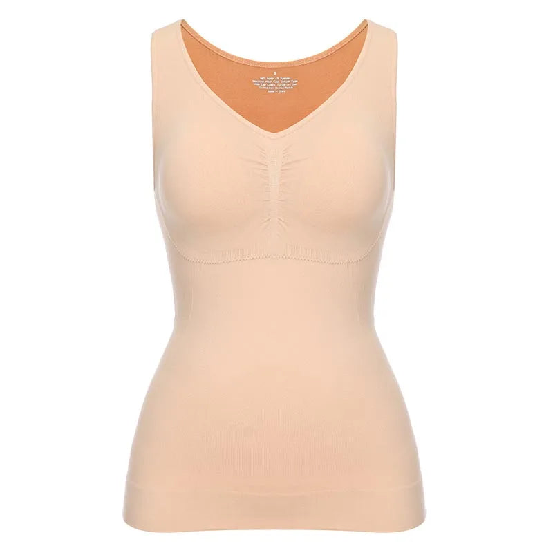 Tank Tops for Women with Built in Bra Shelf Bra Casual Wide Strap Basic Camisole Sleeveless Top Shaper with Removable Bra American Fitness CLub