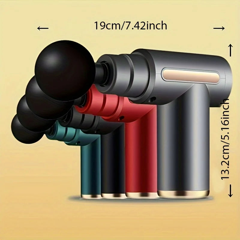 1 Massage Gun, Deep Muscle Handheld Massager for Body, Back and Neck Pain, Ultra-Compact and Elegant Design, High Torque Drive, 6 Modes and 6 Gears American Fitness CLub