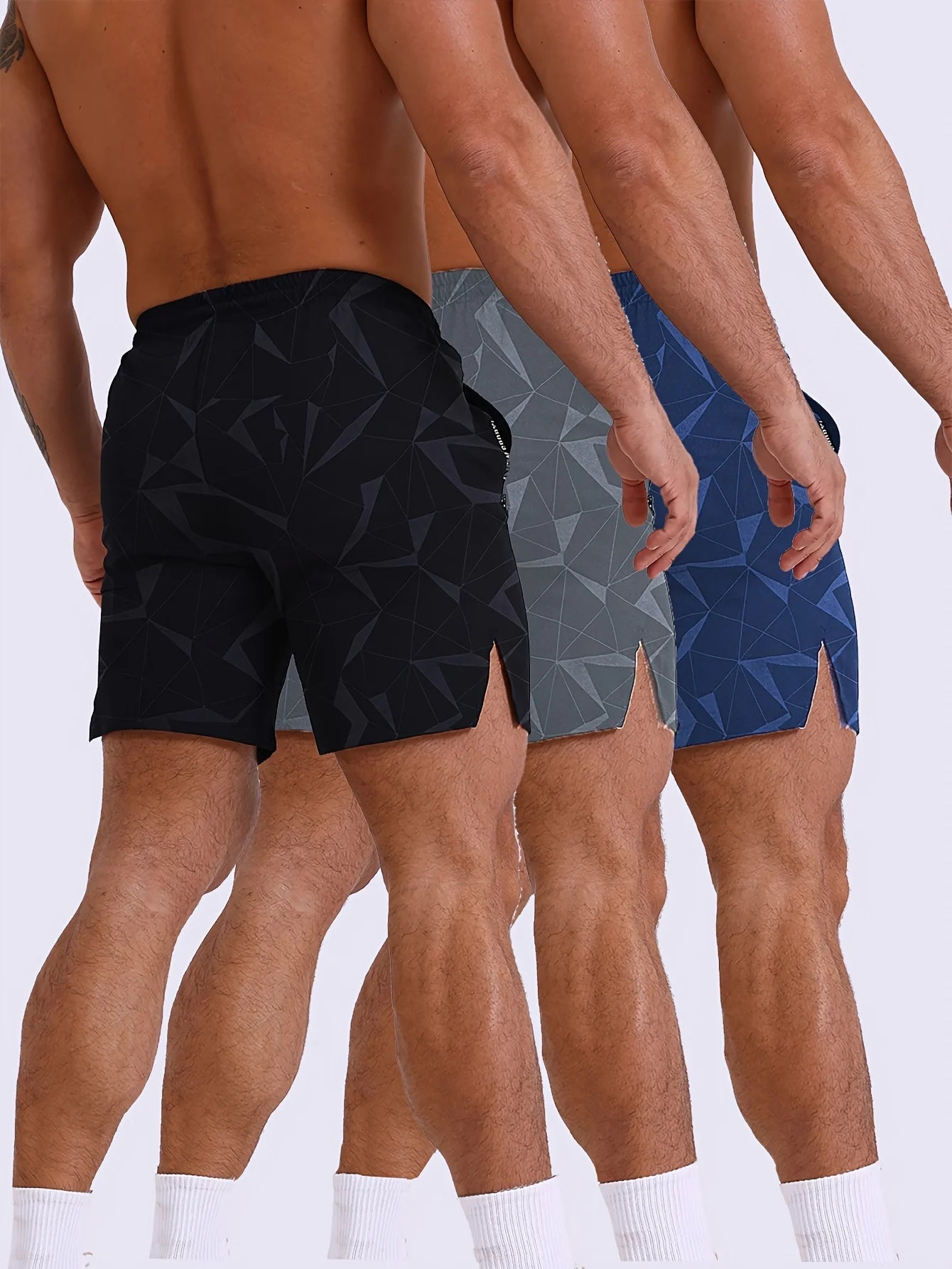Men's sports trend 3 piece shorts breathable and comfortable training shorts American Fitness CLub