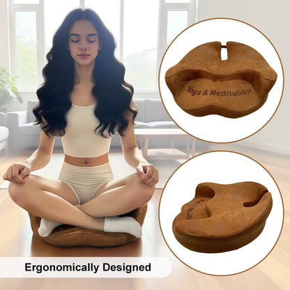 New Memory Foam Meditation Seat Cushion Yoga Cushion Portable Floor Cushion Pad Living Room Balcony Indoor Deep Thought American Fitness CLub