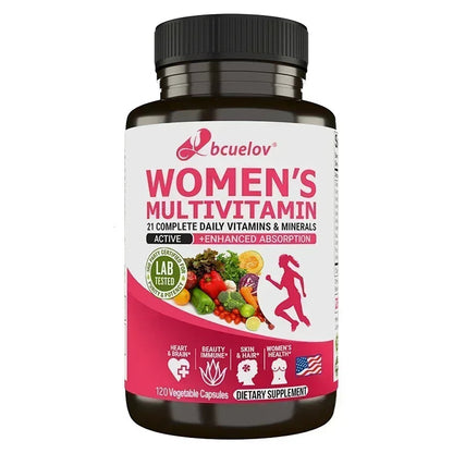 Women's Multivitamin Supplement - 21 Daily Vitamins and Minerals-Brain, Heart, Joints, Skin, Hair, Immunity, Enhanced Absorption American Fitness CLub