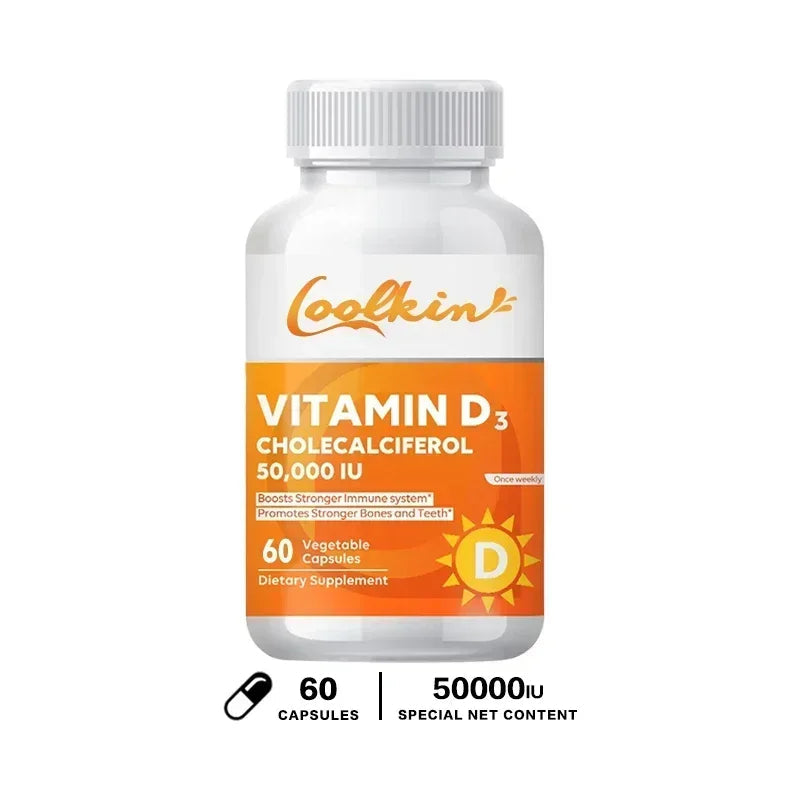 Vitamin D3 50000IU - Promotes Healthy Muscle Health, Strong Bones and Nervous System Health, Immune Support American Fitness CLub