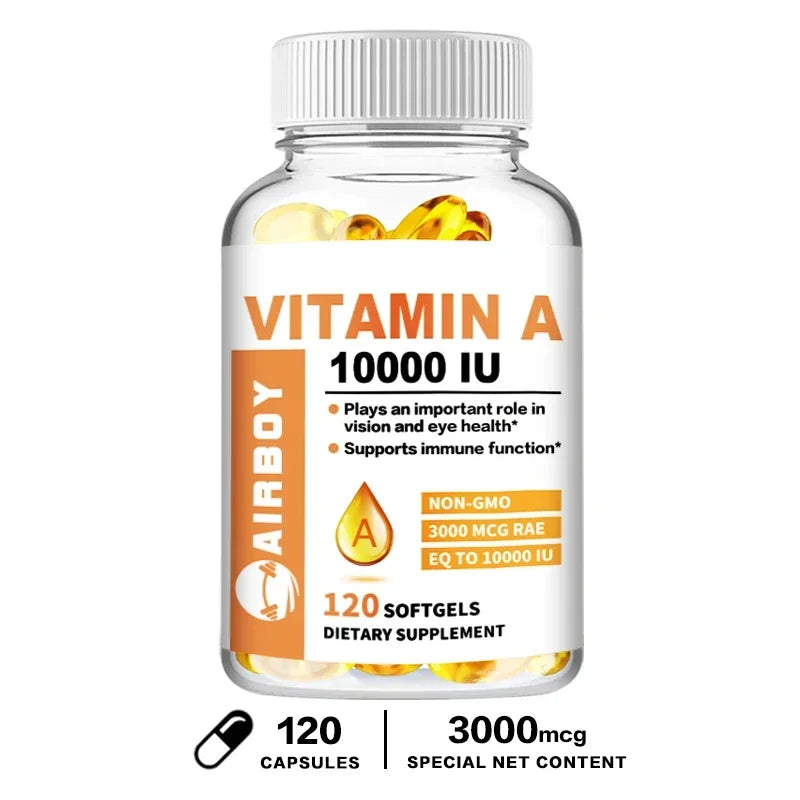 Vitamin A 10000IU - Supports Healthy Vision and Immune System, Skin Health - Non-GMO, Gluten FreeSupplements American Fitness CLub