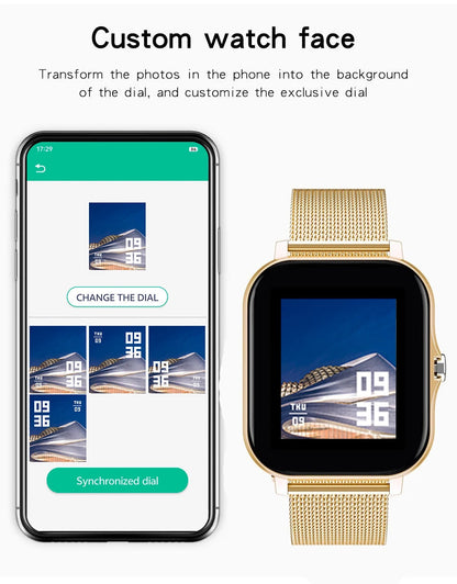2025 Smartwatch Android Phone 1.44''Inch HD Screen Bluetooth Call Blood Oxygen/Pressure Monitoring Smart Watch Women Men Gift American Fitness CLub