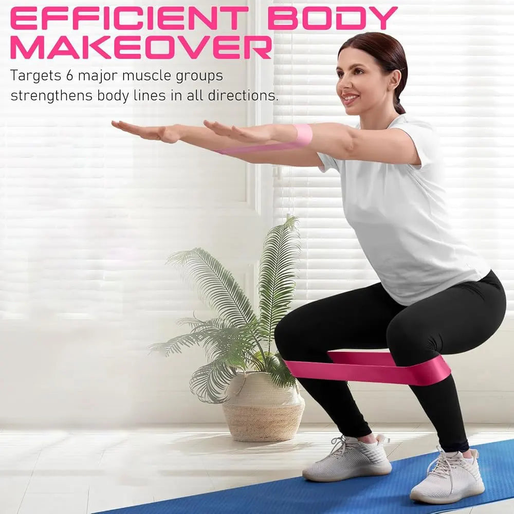 Resistance Bands for Working Out, Elastic Exercice Loop Bands,Yoga Starter Set of Stretch Bands for Booty Legs,Pilates Flexbands American Fitness CLub