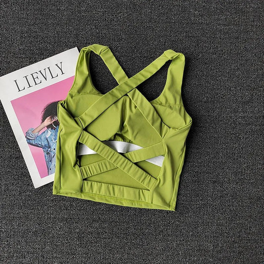 Women Sports Bra Top Push Up Fitness Yoga Bra Underwear Sport Tops For Women Breathable Running Vest Bralette Gym Wear Female American Fitness CLub