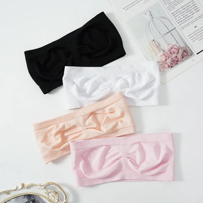 Breathable Mesh Tube Bra Strapless Crop Tops Women Sexy Bralette Shouderless Bandeau Female No Padded Underwear Seamless Tank American Fitness CLub