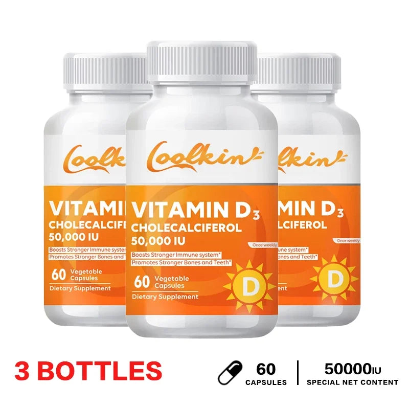Vitamin D3 50000IU - Promotes Healthy Muscle Health, Strong Bones and Nervous System Health, Immune Support American Fitness CLub