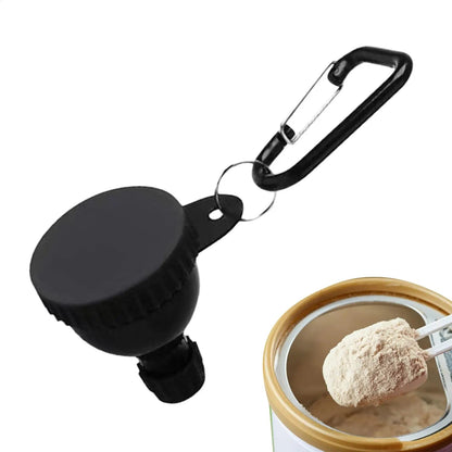 Protein Powder Travel Container Portable Mini Protein Powder Bottle with Keychain Funnel Box Container Small Cup Outdoor Storage American Fitness CLub
