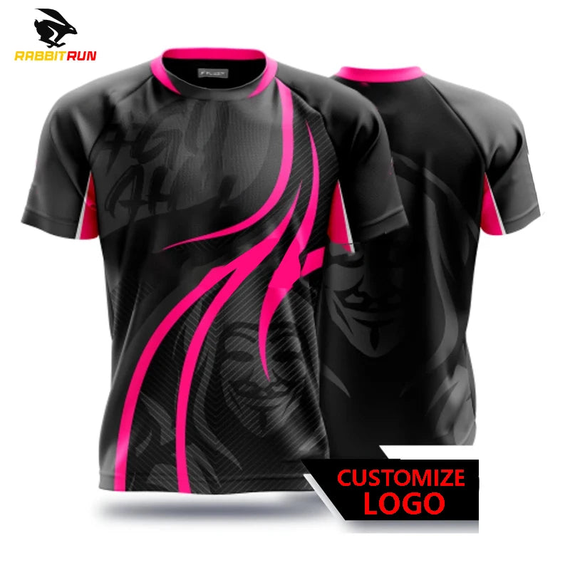 New Men's T-shirts for Men Quick-Drying Tees Shirt Uniforms Game competition Clothing Printed T-shirts Boys Breathable Sport American Fitness CLub