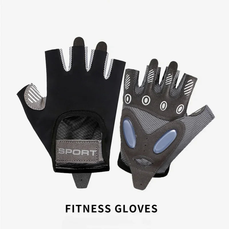 1 Pair Gym Body Building Training Fitness Gloves Sports Weight Lifting Exercise Slip-Resistant Gloves for Women Men Yoga Gloves American Fitness CLub
