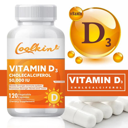 Vitamin D3 50000IU - Promotes Healthy Muscle Health, Strong Bones and Nervous System Health, Immune Support American Fitness CLub
