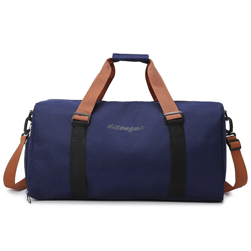 Gym Fitness Bag can Fixable Yoga Mat Sports Duffel Bags with Shoes Pack Outdoor Hiking Camping Handbag Large Luggage Portable American Fitness CLub