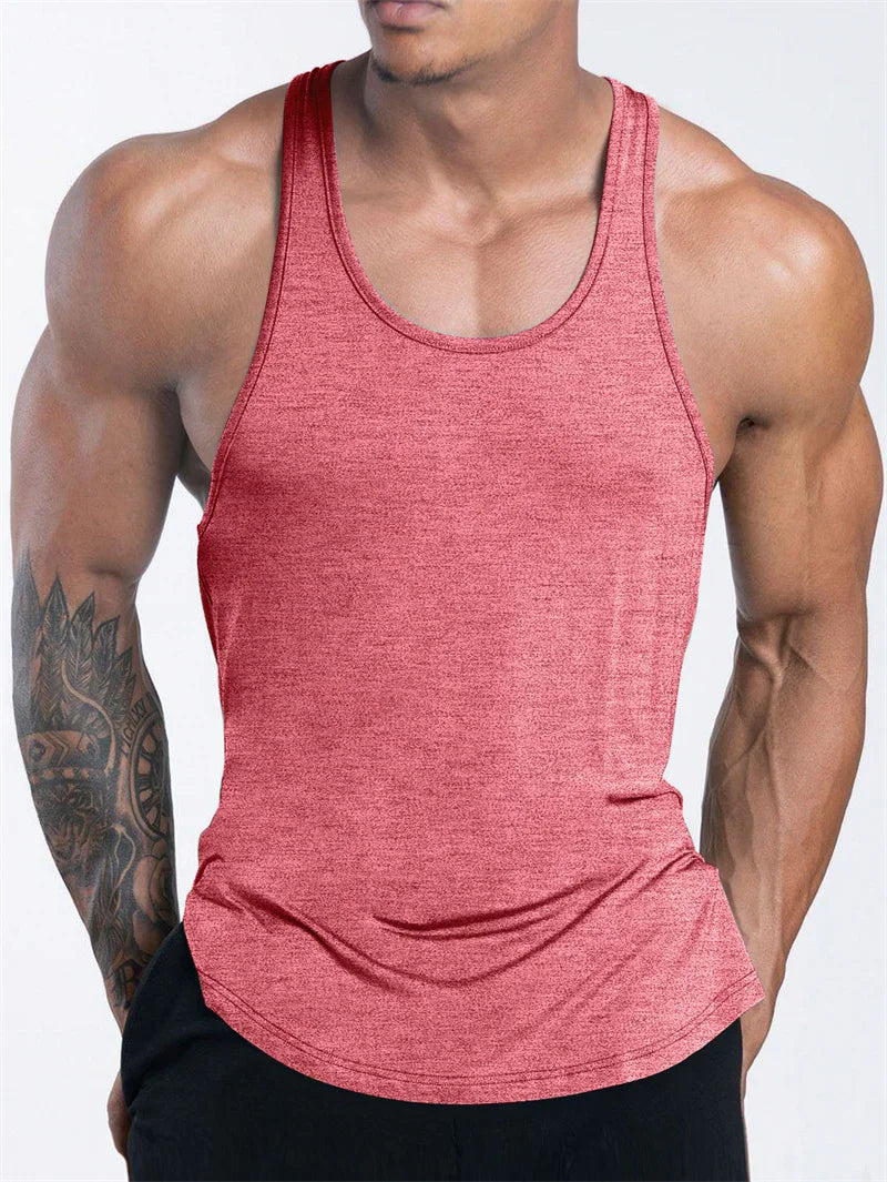 Men's Sports Fitness Tank Top Summer GYM Training  Undershirt Running Basketball Quick Drying Breathable loose Tank Top men tops American Fitness CLub