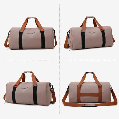 Gym Fitness Bag can Fixable Yoga Mat Sports Duffel Bags with Shoes Pack Outdoor Hiking Camping Handbag Large Luggage Portable American Fitness CLub