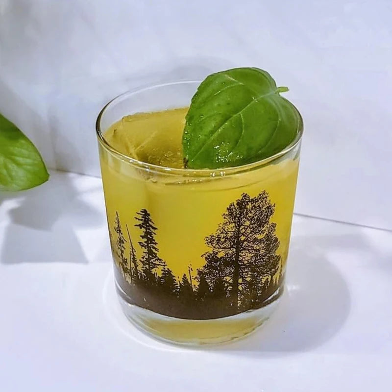 Whiskey Glass Drinks Cups Unique Themed Cocktail for Outdoor Enthusiasts Nature Lovers Forest Animals Design Drinking Glasses American Fitness CLub