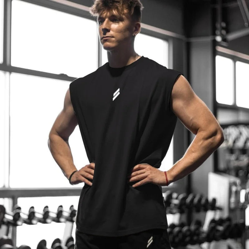 NEW Summer Fitness Sports Tank Top Men Breathable Loose Mesh Training Sleeveless T-shirt Quick Drying vest male Fitness Clothing American Fitness CLub