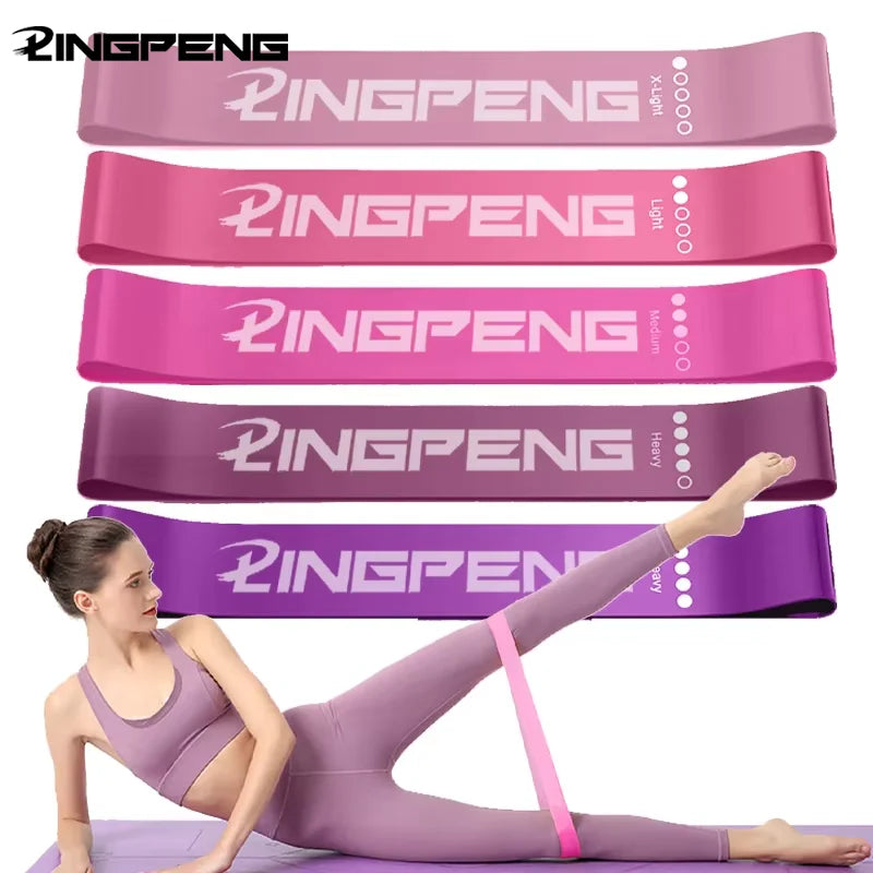 Resistance Loop Exercise Bands 5 Different Resistance Levels Elastic Band Suitable for arm Leg Stretching and Strength Training American Fitness CLub