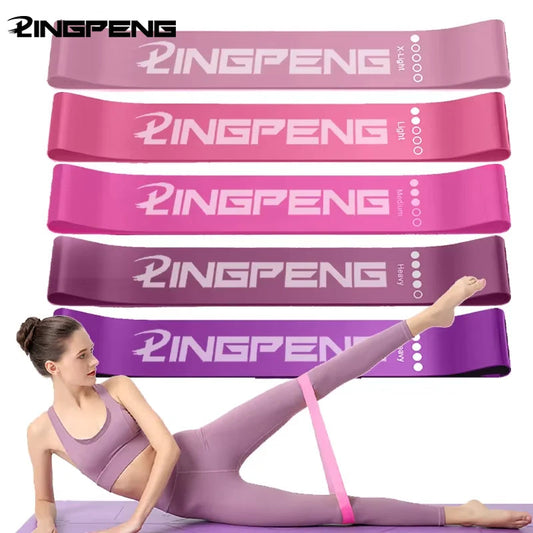 Resistance Loop Exercise Bands 5 Different Resistance Levels Elastic Band Suitable for arm Leg Stretching and Strength Training American Fitness CLub