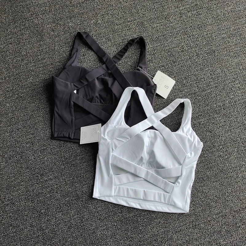 Women Sports Bra Top Push Up Fitness Yoga Bra Underwear Sport Tops For Women Breathable Running Vest Bralette Gym Wear Female American Fitness CLub