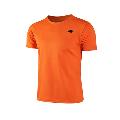 Men's Summer Exercise Trainning T-shirt High Quality Breathable Quick Dry Short Sleeved Top Marathon Gym Fitness Basketball Tees American Fitness CLub