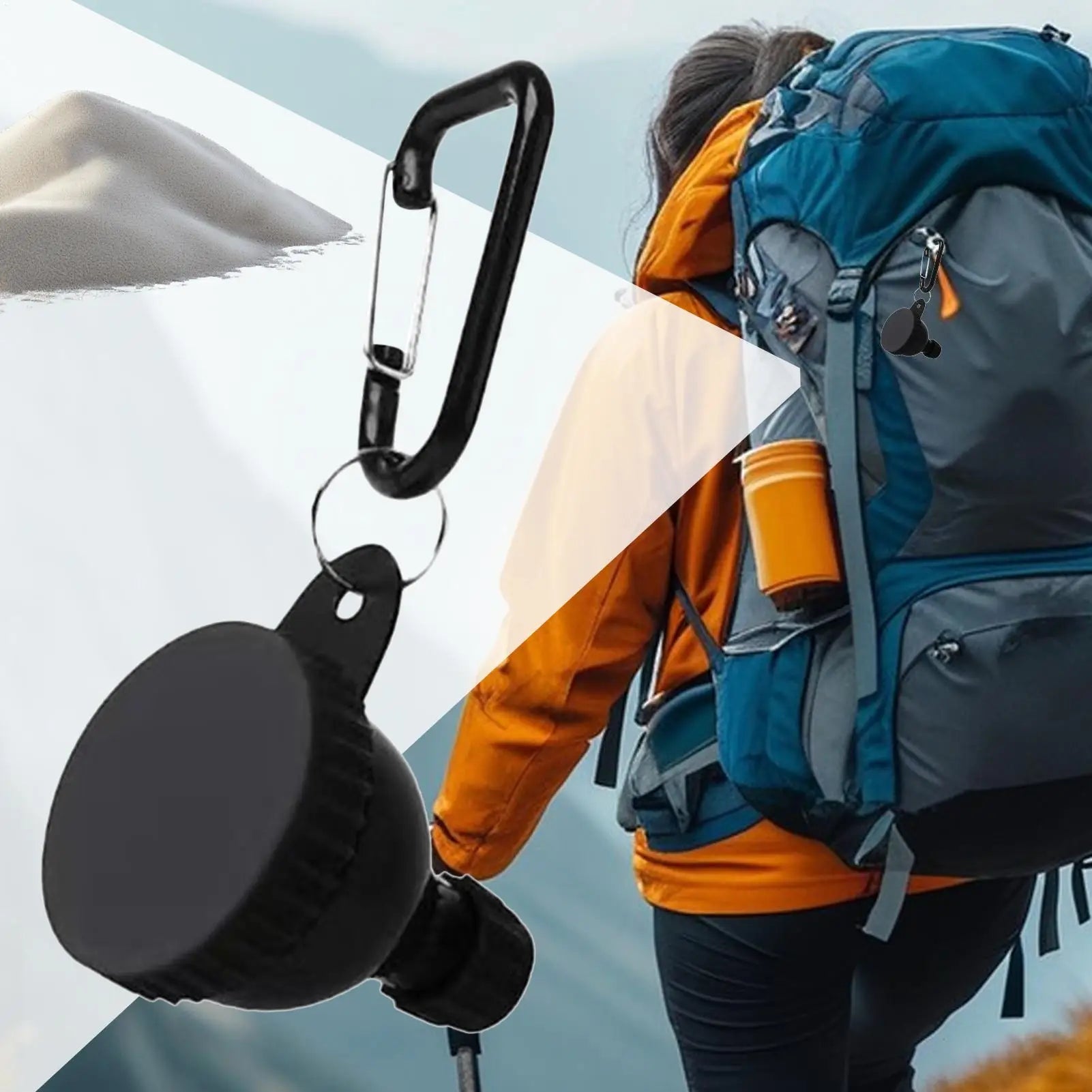 Protein Powder Travel Container Portable Mini Protein Powder Bottle with Keychain Funnel Box Container Small Cup Outdoor Storage American Fitness CLub