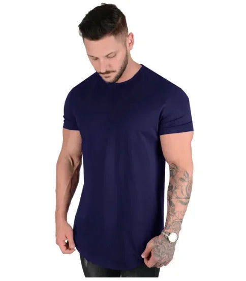 Muscle Fitness T-shirt Summer Men's Athleisure Workout short sleeve T-shirt High Quality cotton Men T-shirt Gym Sport Shirt Tops American Fitness CLub