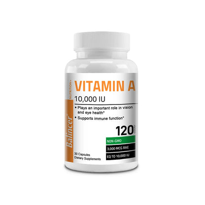 Vitamin A Capsules - Antioxidant, Promotes Healthy Skin, Eyes, and Immune System, Helps Improve Vision, Non-GMO, 120 Capsules American Fitness CLub
