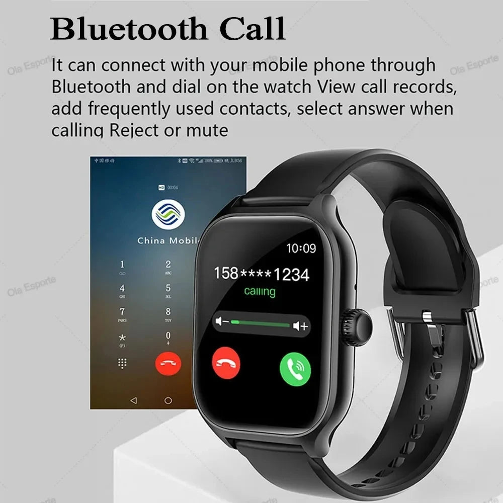 Smart Watch For Android IOS Watches 1.83inch HD Display Bluetooth Call Message Alert Music Sports Mode Smartwatch Men Women Gift American Fitness CLub