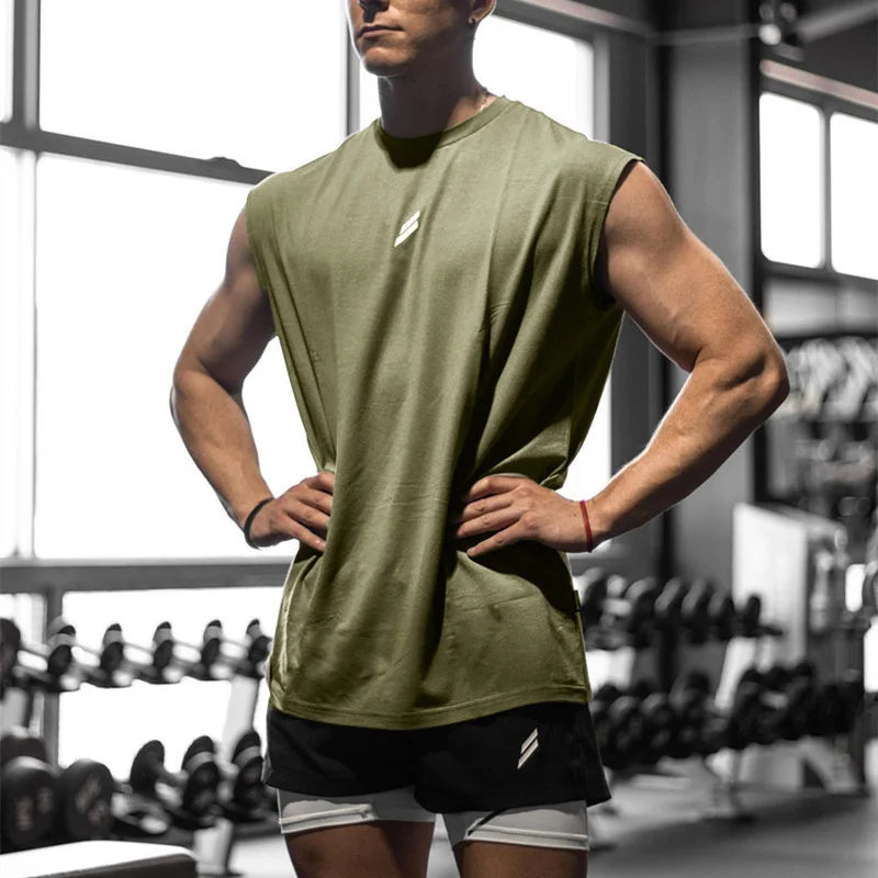 NEW Summer Fitness Sports Tank Top Men Breathable Loose Mesh Training Sleeveless T-shirt Quick Drying vest male Fitness Clothing American Fitness CLub
