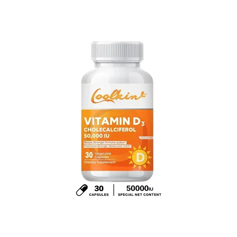 Vitamin D3 50000IU - Promotes Healthy Muscle Health, Strong Bones and Nervous System Health, Immune Support American Fitness CLub