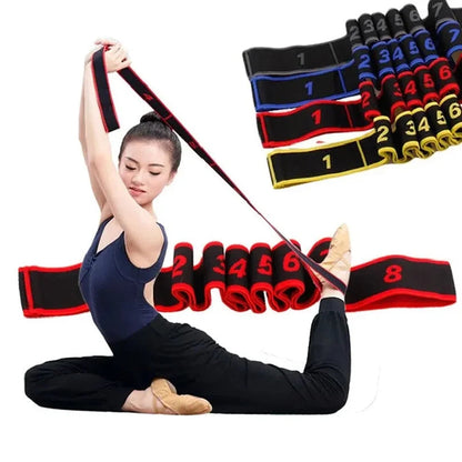 Yoga Stretch Resistance Bands Adult High Elasticity Multi-Segment Belt Yoga Assisted Stretching Belt Yoga Fitness Products American Fitness CLub