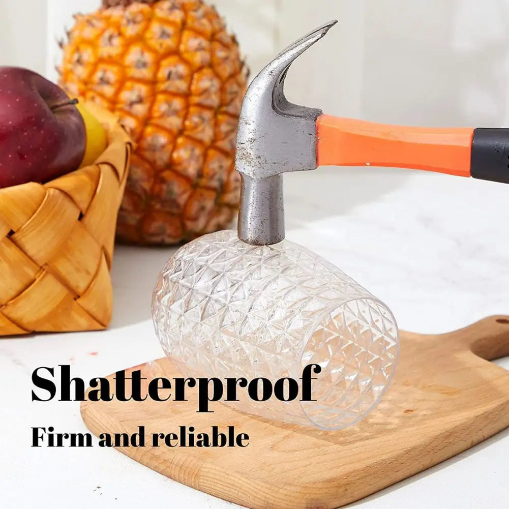 Wine Glasses Whiskey Cocktail Juice Drinking Plastic Cups Reusable And Recyclable for Outdoor Pool Party Picnics American Fitness CLub