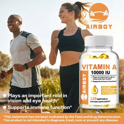 Vitamin A 10000IU - Supports Healthy Vision and Immune System, Skin Health - Non-GMO, Gluten FreeSupplements American Fitness CLub