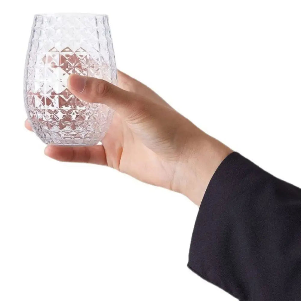 Wine Glasses Whiskey Cocktail Juice Drinking Plastic Cups Reusable And Recyclable for Outdoor Pool Party Picnics American Fitness CLub