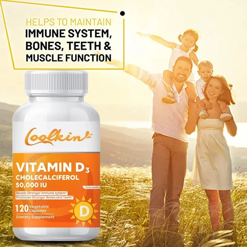 Vitamin D3 50000IU - Promotes Healthy Muscle Health, Strong Bones and Nervous System Health, Immune Support American Fitness CLub