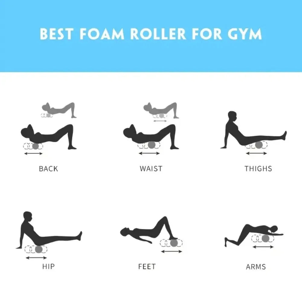 Foam Massage Roller, Hollow Yoga Column Fitness Equipment for Muscle Massage, Physiotherapy and Sports Rehabilitation, Rolle American Fitness CLub