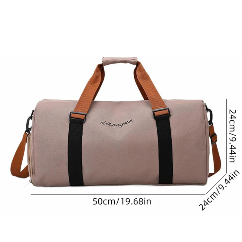 Gym Fitness Bag can Fixable Yoga Mat Sports Duffel Bags with Shoes Pack Outdoor Hiking Camping Handbag Large Luggage Portable American Fitness CLub