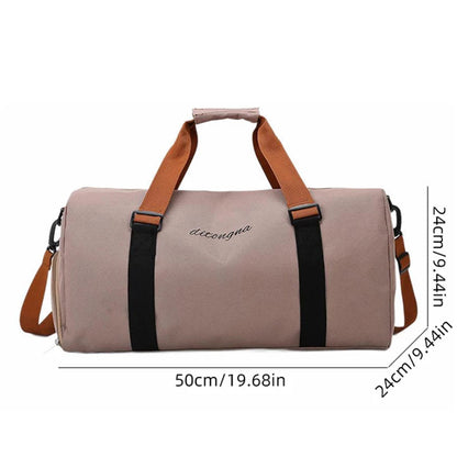 Gym Fitness Bag can Fixable Yoga Mat Sports Duffel Bags with Shoes Pack Outdoor Hiking Camping Handbag Large Luggage Portable American Fitness CLub