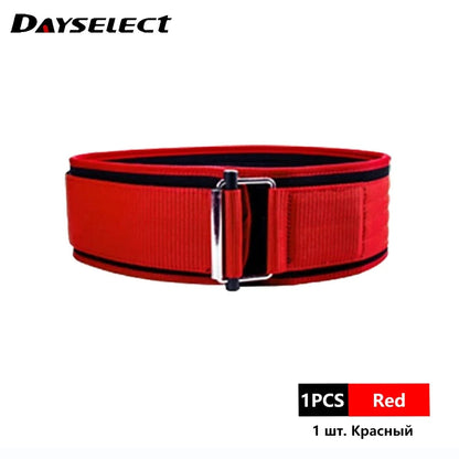 Self-locking Buckle Weightlifting Belt Fitness Adjustable Nylon Gym Workout Belts Deadlifting Squatting Lifting Back Support American Fitness CLub