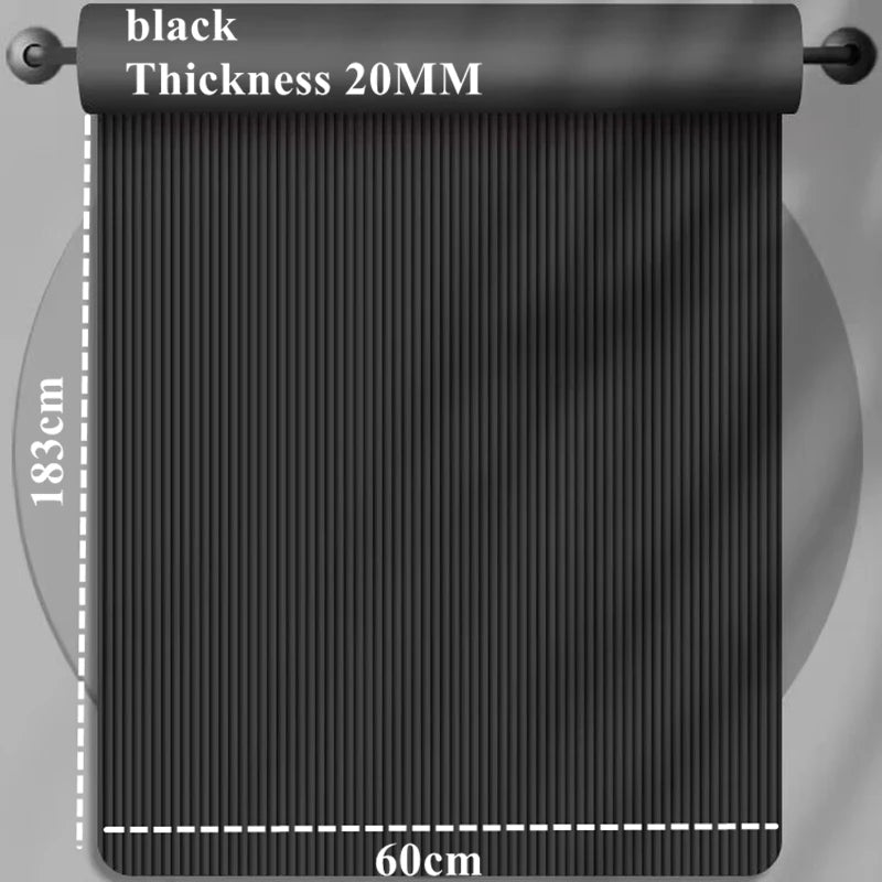 20MM 183×60cmThick Yoga Mats Anti-slip Sport Fitness Mat Blanket for Exercise Yoga and Pilates Gymnastics Mat Fitness Equipment American Fitness CLub