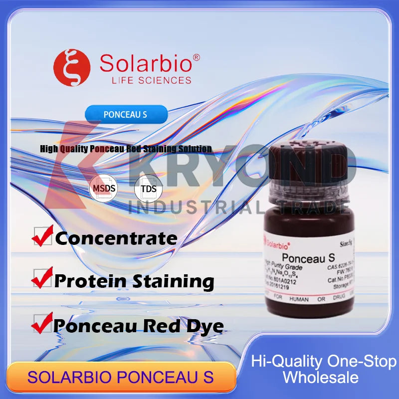 SOLARBIO PONCEAU S Ponceau Red Powder for Protein Staining and Visualization in Laboratory Applications Original Product American Fitness CLub