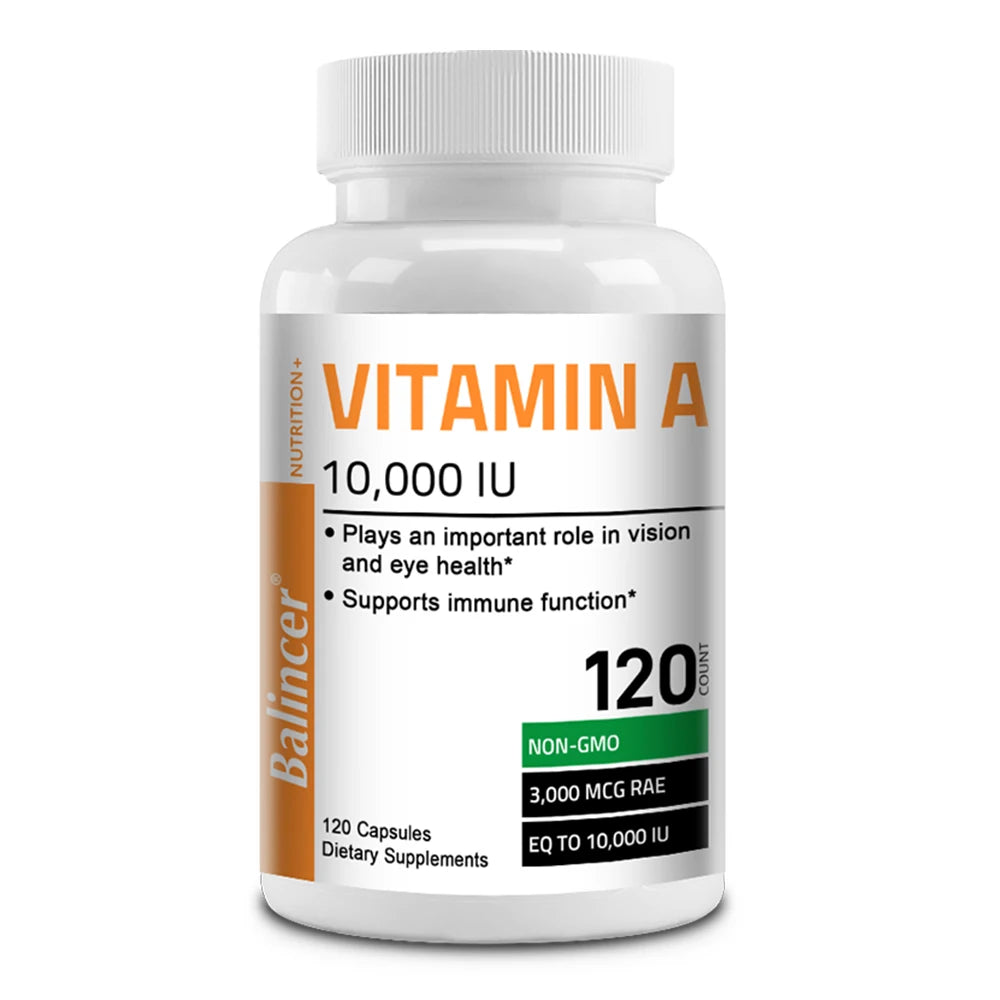Vitamin A Capsules - Antioxidant, Promotes Healthy Skin, Eyes, and Immune System, Helps Improve Vision, Non-GMO, 120 Capsules American Fitness CLub