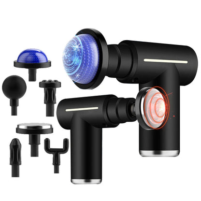 Professional Level Muscle Massage Gun Relaxation Intelligent Exercise Fitness Massager Cold And Hot Compress Fascia Gun 6 Heads American Fitness CLub
